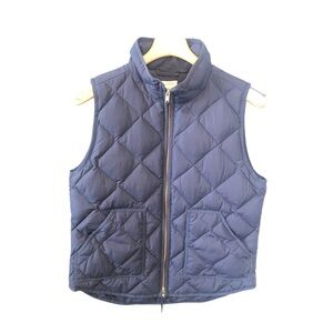J. Crew Factory Navy Quilted Vest Medium